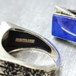 елегантни мъжки сребърни пръстени .Стилен мъжки сребърен пръстен проба 925 с камъни лапис оникс тигрово око малка бутикова серия