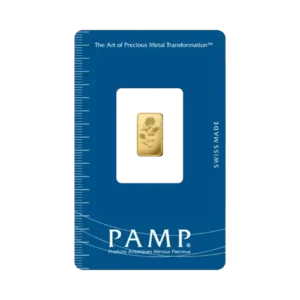 Златно инвестиционно кюлче PAMP роза 1 гр