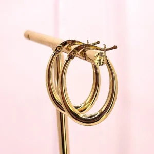 златни халки обеци френско закопчаване