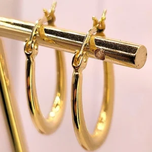 златни халки обеци френско закопчаване