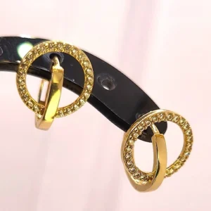 златни обеци със скрито закопчаване