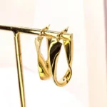 Овални златни обеци 585 проба класически модел