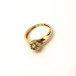 златен пръстен 14 карата със сфери