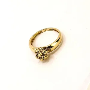 златен пръстен 14 карата със сфери