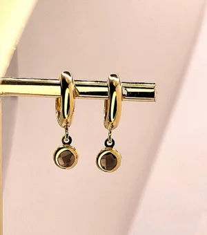 дамски златни обеци елегантен модел Andromeda